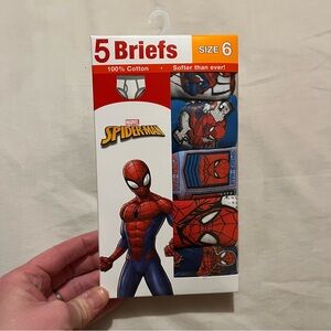 Spider-Man Boys Brief Undies Size 6 100% Cotton